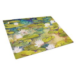 Waterlillies by Ferris Hotard Glass Cutting Board - Large