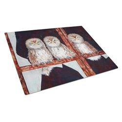 Owls by Ferris Hotard Glass Cutting Board - Large