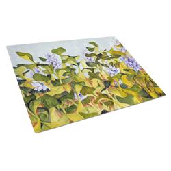 Water Hyacinth by Ferris Hotard Glass Cutting Board - Large