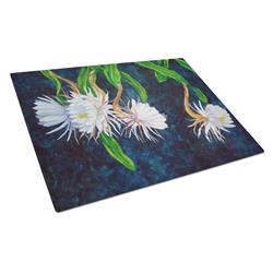 Night Blooming Cereus by Ferris Hotard Glass Cutting Board - Large