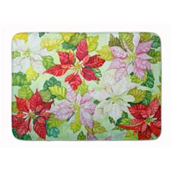 Poinsettias by Ferris Hotard Machine Washable Memory Foam Mat