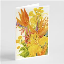 Picture of Carolines Treasures 6015GCA7P Flower Bird of Paradise Greeting Cards & Envelopes - Pack of 8