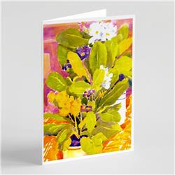 Picture of Carolines Treasures 6024GCA7P Flower Greeting Cards & Envelopes - Pack of 8