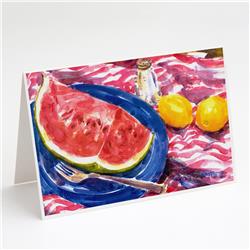 Picture of Carolines Treasures 6028GCA7P Watermelon Greeting Cards & Envelopes - Pack of 8