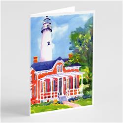 Picture of Carolines Treasures 6044GCA7P Lighthouse Greeting Cards & Envelopes - Pack of 8