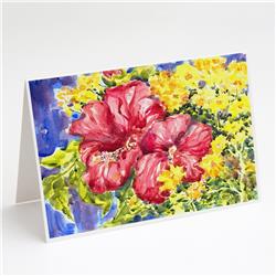 Picture of Carolines Treasures 6056GCA7P Flower Hibiscus Greeting Cards & Envelopes - Pack of 8