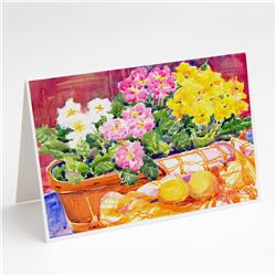 Picture of Carolines Treasures 6061GCA7P Flower Primroses Greeting Cards & Envelopes - Pack of 8