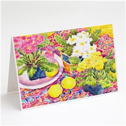 Picture of Carolines Treasures 6062GCA7P Flower Primroses Greeting Cards & Envelopes - Pack of 8