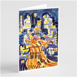 Picture of Carolines Treasures 6073GCA7P Skyline Abstract Greeting Cards & Envelopes - Pack of 8