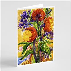 Picture of Carolines Treasures 6074GCA7P Flower Greeting Cards & Envelopes - Pack of 8