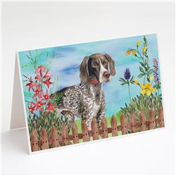 German Shorthaired Pointer Spring Greeting Cards & Envelopes - Pack of 8