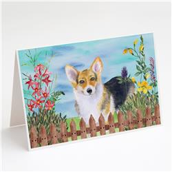 Pembroke Corgi Spring Greeting Cards & Envelopes - Pack of 8