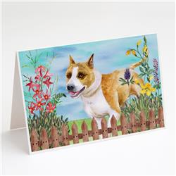 American Staffordshire Spring Greeting Cards & Envelopes - Pack of 8