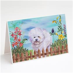 Bichon Frise Spring Greeting Cards & Envelopes - Pack of 8