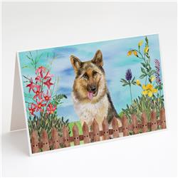 German Shepherd Spring Greeting Cards & Envelopes - Pack of 8