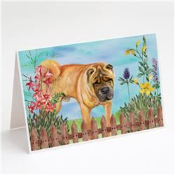 Shar Pei Spring Greeting Cards & Envelopes - Pack of 8