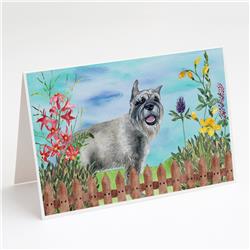 Schnauzer Spring Greeting Cards & Envelopes - Pack of 8