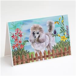 Poodle Spring Greeting Cards & Envelopes - Pack of 8