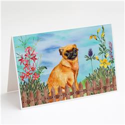 Small Brabant Griffon Spring Greeting Cards & Envelopes - Pack of 8