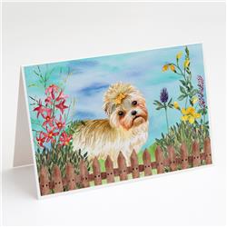 Morkie Spring Greeting Cards & Envelopes - Pack of 8