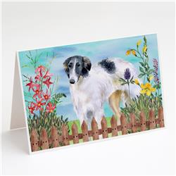 Borzoi Spring Greeting Cards & Envelopes - Pack of 8