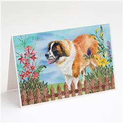 Saint Bernard Spring Greeting Cards & Envelopes - Pack of 8