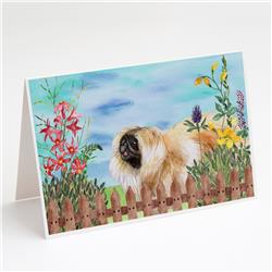 Pekingese Spring Greeting Cards & Envelopes - Pack of 8