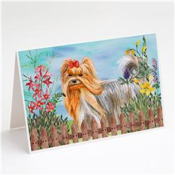 Yorkshire Terrier Spring Greeting Cards & Envelopes - Pack of 8