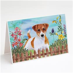 Jack Russell Terrier Spring Greeting Cards & Envelopes - Pack of 8