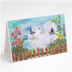 Samoyed Spring Greeting Cards & Envelopes - Pack of 8