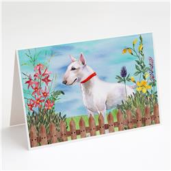 Bull Terrier Spring Greeting Cards & Envelopes - Pack of 8
