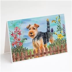 Welsh Terrier Spring Greeting Cards & Envelopes - Pack of 8