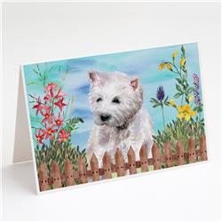 Westie Spring Greeting Cards & Envelopes - Pack of 8
