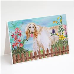 Afghan Hound Spring Greeting Cards & Envelopes - Pack of 8