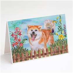 Akita Spring Greeting Cards & Envelopes - Pack of 8