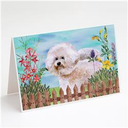 Bichon Frise No.2 Spring Greeting Cards & Envelopes - Pack of 8