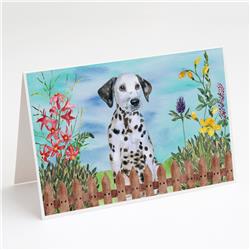 Dalmatian Puppy Spring Greeting Cards & Envelopes - Pack of 8