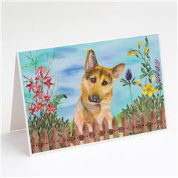 German Shepherd No.2 Spring Greeting Cards & Envelopes - Pack of 8