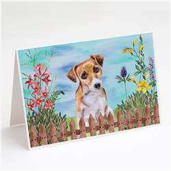 Jack Russell Terrier No.2 Spring Greeting Cards & Envelopes - Pack of 8