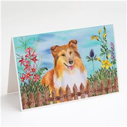 Sheltie Spring Greeting Cards & Envelopes - Pack of 8