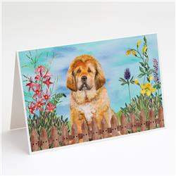 Tibetan Mastiff Spring Greeting Cards & Envelopes - Pack of 8