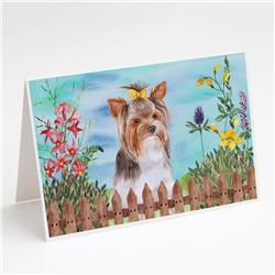 Yorkshire Terrier No.2 Spring Greeting Cards & Envelopes - Pack of 8