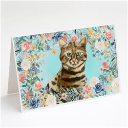 Bengal Spring Flowers Greeting Cards & Envelopes - Pack of 8