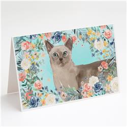 Tonkinese Spring Flowers Greeting Cards & Envelopes - Pack of 8