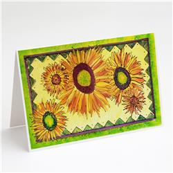 Flower Sunflower Greeting Cards & Envelopes - Pack of 8