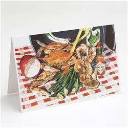 8537GCA7P Crab Boil Greeting Cards & Envelopes - Pack of 8