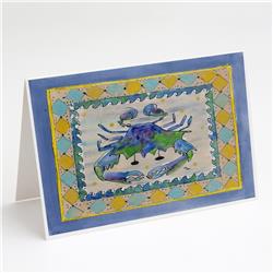 Crab Harlequin Greeting Cards & Envelopes - Pack of 8