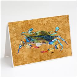 Crab Blowing Bubbles Greeting Cards & Envelopes - Pack of 8