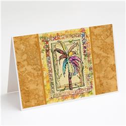 Palm Tree Colorful Greeting Cards & Envelopes - Pack of 8