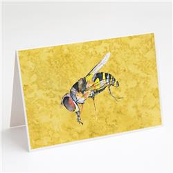 Bee on Yellow Greeting Cards & Envelopes - Pack of 8